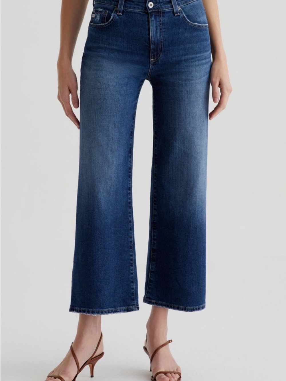 AG Womens Saige Wide Leg Crop Mid Rise Fit - Sz 31